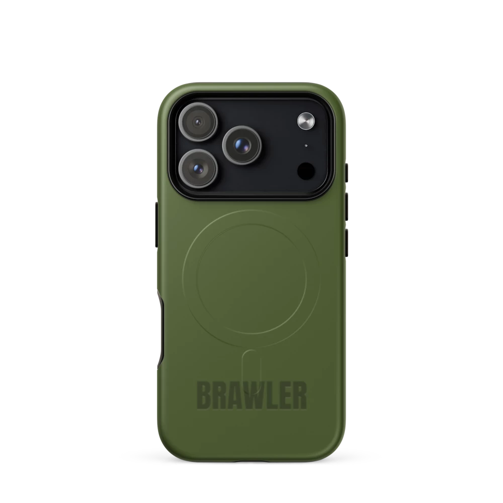 Brawler Solid Tough Case, Olive: printed MagSafe tough case