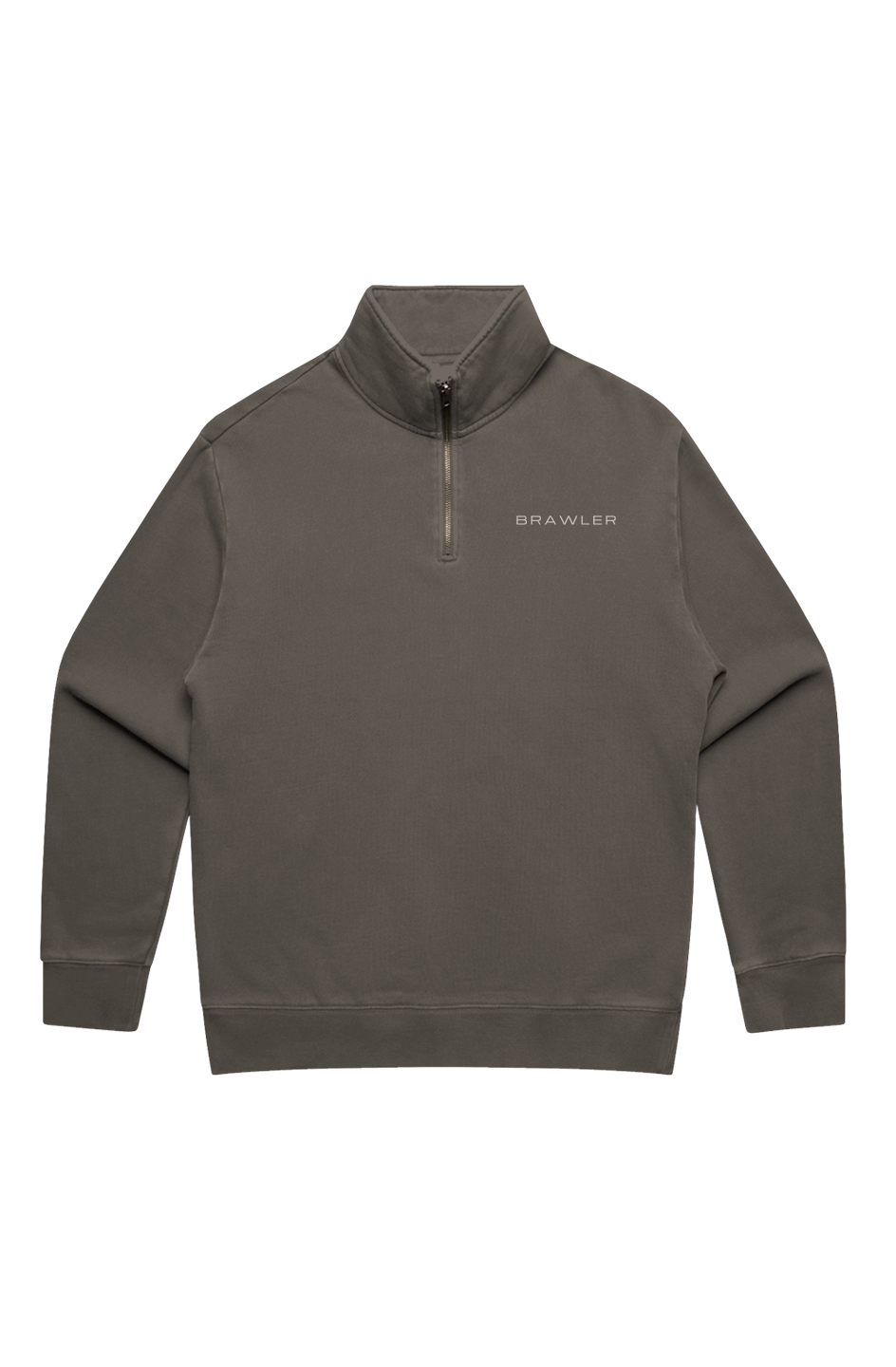 BRAWLER Faded Quarter Zip Grey v2