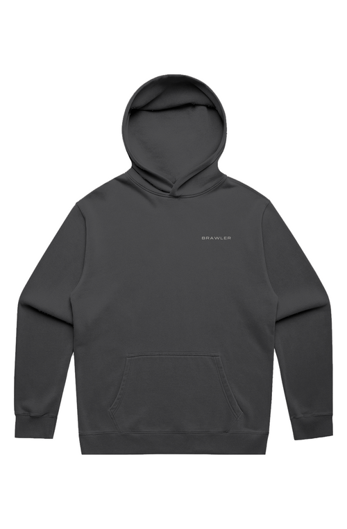 BRAWLER Faded Hoodie Black v4