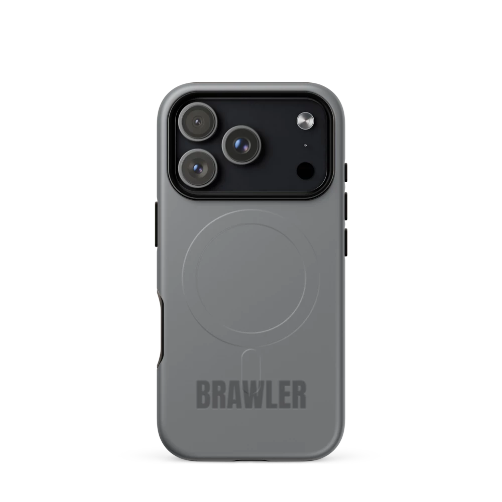Brawler Solid Tough Case, Gray: printed MagSafe tough case