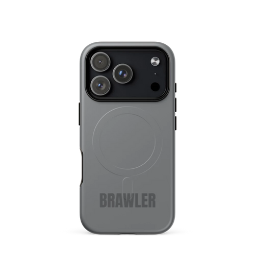 Brawler Solid Tough Case, Gray: printed MagSafe tough case