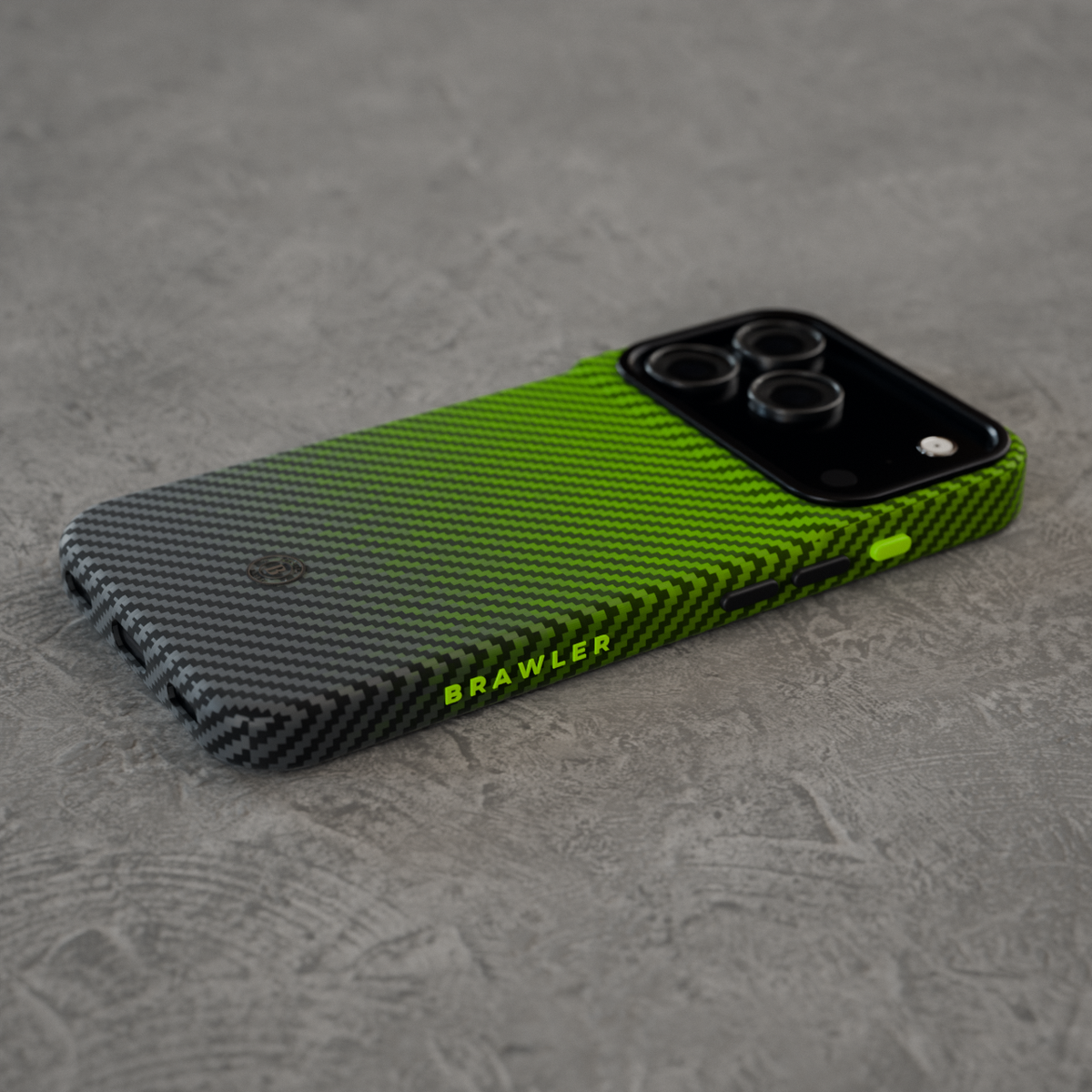 Brawler Signature Series aramid MagSafe case, Lime Fade
