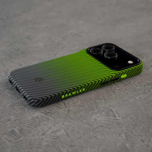 Brawler Signature Series aramid MagSafe case, Lime Fade