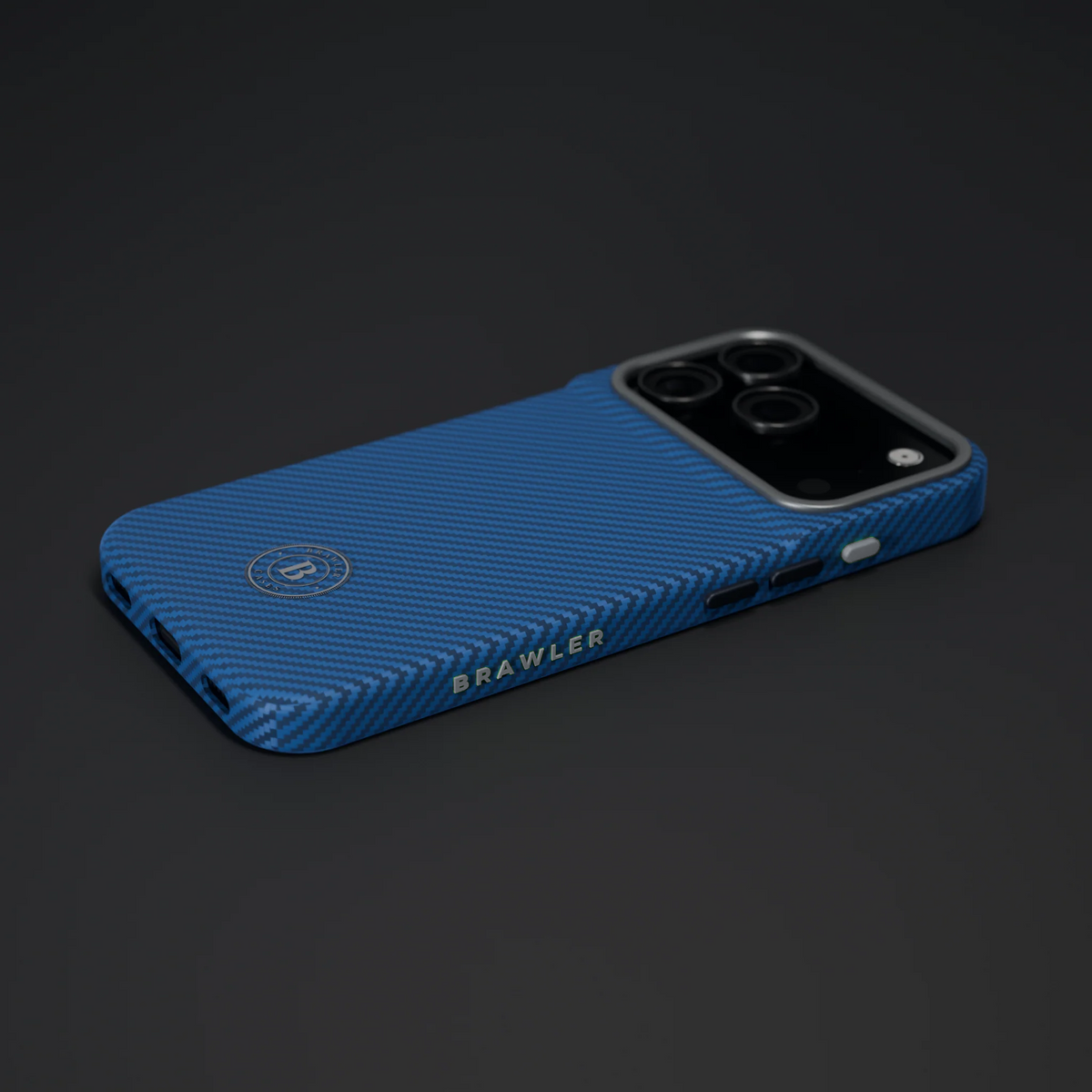 Brawler Aramid Case - Blue with Silver accent